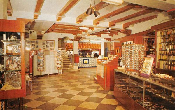 El Paso Texas Del Camino Motor Hotel Interior Vintage Postcard K101604