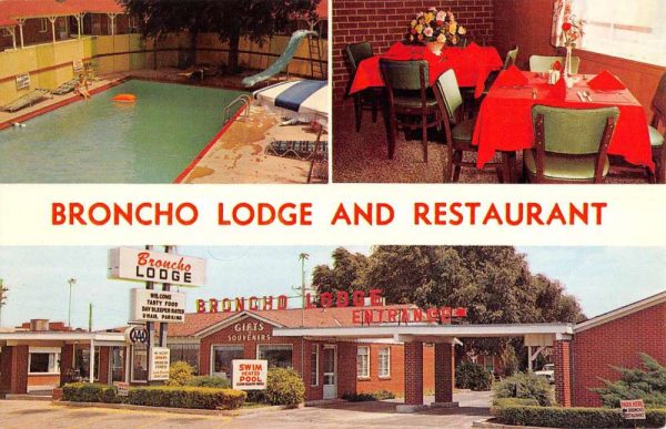 Amarillo Texas Broncho Lodge Multiview Vintage Postcard K101605