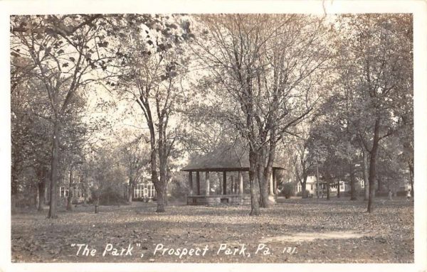 Prospect Park Pennsylvania Gazebo Real Photo Antique Postcard K101653