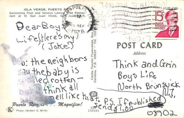 Isla Verde Puerto Rico Lemon Tree Restaurant Pool View Vintage Postcard K101688 - Image 2