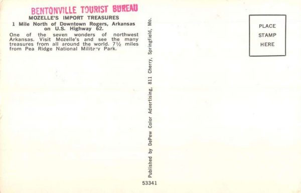 Rogers Arkansas Mozelles Import Treasures Interior Vintage Postcard K101698 - Image 2