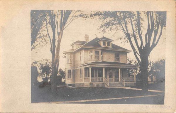 Ferris Illinois Historic Home Real Photo Antique Postcard K101746