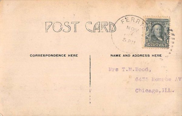 Ferris Illinois Historic Home Real Photo Antique Postcard K101746 - Image 2