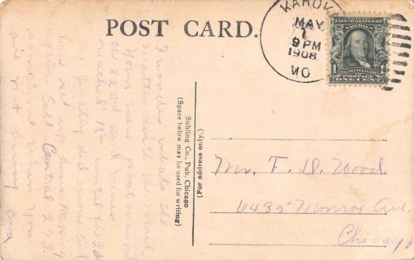 Kahoka Missouri Public Park Birdseye View Antique Postcard K101763 - Image 2