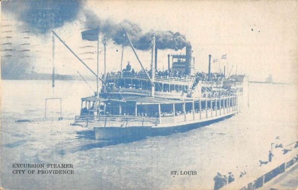 St Louis Missouri Excursion Steamer Ship City Providence Postcard K101786