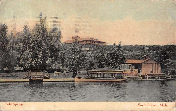 South Haven Michigan Cold Springs Waterfront Antique Postcard K101790