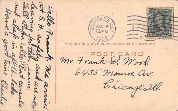 South Haven Michigan Cold Springs Waterfront Antique Postcard K101790 - Image 2