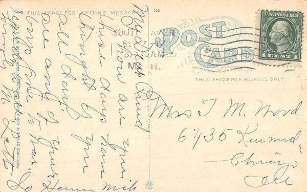 South Haven Michigan North Shore Pavilion Street View Antique Postcard K101797 - Image 2
