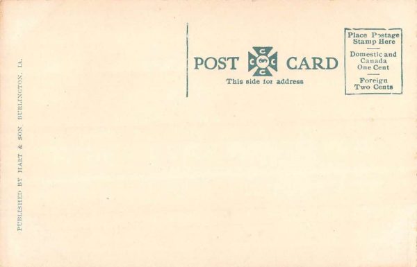 Burlington Iowa Hotel Street View Antique Postcard K101819 - Image 2