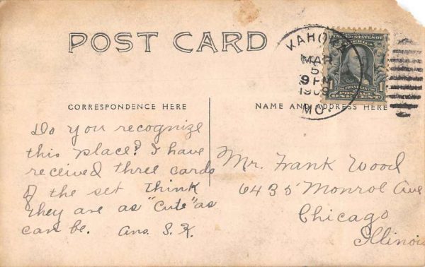 Kahoka Missouri Morgan Street Bldg Real Photo Antique Postcard K101822 - Image 2