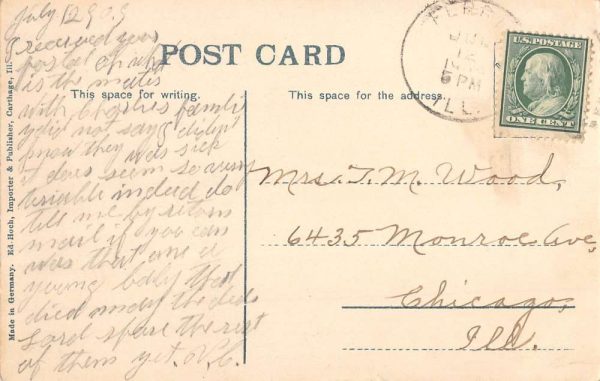 Carthage Illinois Moss Ridge Cemetery Birdseye View Antique Postcard K101844 - Image 2