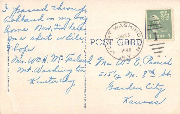 Ashland Kentucky First Methodist Church Street View Antique Postcard K101874 - Image 2