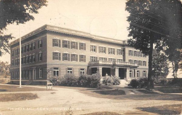 Farmington Maine Purinston Hall Real Photo Antique Postcard K101908