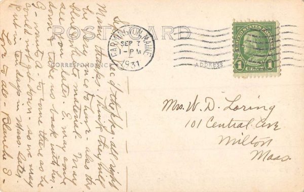 Farmington Maine Purinston Hall Real Photo Antique Postcard K101908 - Image 2