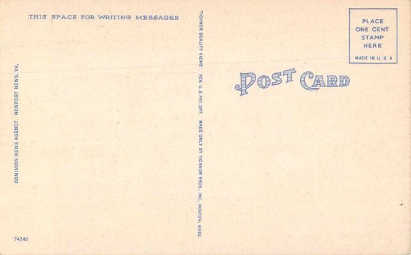 Newport News Virginia Greetings From large letter linen antique pc Z49726 - Image 2
