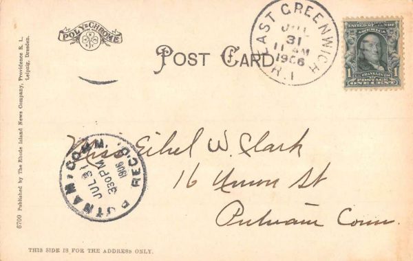 East Greenwich Rhode Island Academy Old Building Antique Postcard K101999 - Image 2