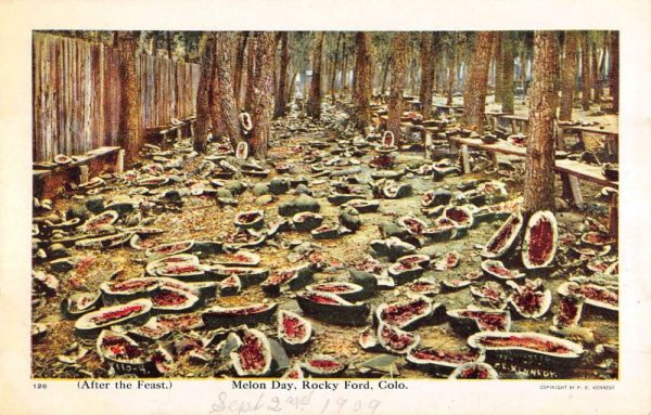 Rocky Ford Colorado Melon Day After Feast Antique Postcard K102020