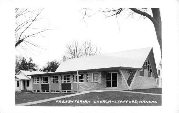 Stafford Kansas Presbyterian Church Real Photo Antique Postcard K102103