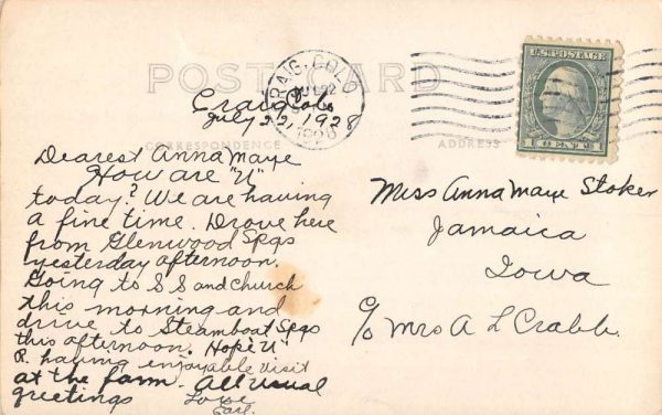 Craig Colorado Row Boat Waterfront Real Photo Antique Postcard K102133 - Image 2