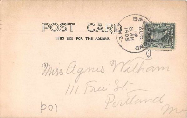 Brytant Pond Maine Scenic View Real Photo Antique Postcard J78822 - Image 2