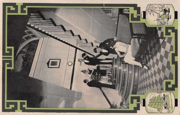 SS President Interior View Staircase Steamship Antique Postcard J78830
