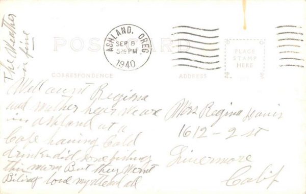 Ashland Oregon Southern Normal School Real Photo Antique Postcard K102194 - Image 2