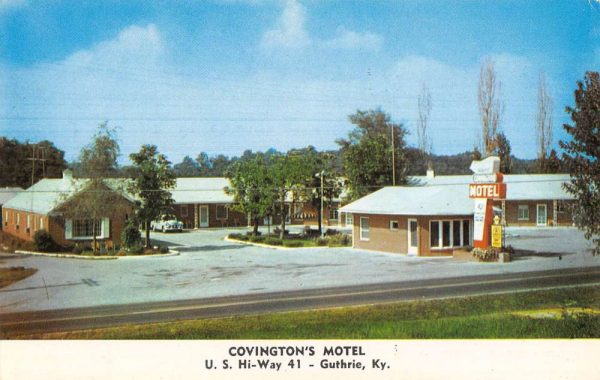 Guthrie Kentucky Covingtons Motel Birdseye View Vintage Postcard K102237