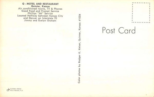 Quinter Kansas Q Motel Multiview Vintage Postcard K102238 - Image 2