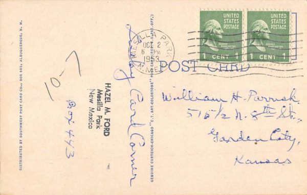 New Mexico Highway 70 Large Letter Linen Antique Postcard K102244 - Image 2