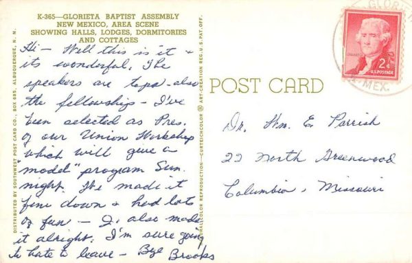 Glorieta New Mexico Baptist Assembly Birdseye View Vintage Postcard K102245 - Image 2