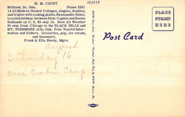 Midland South Dakota MM Court Street View Antique Postcard K102256 - Image 2