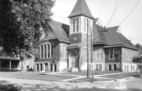 Gunthrie Center Iowa Methodist Church Real Photo Antique Postcard J78894