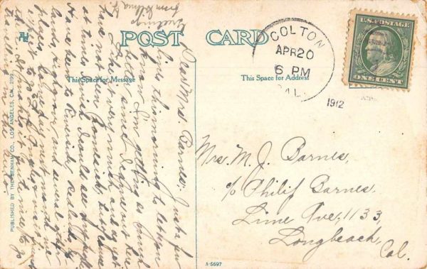 Colton California ME Church Antique Postcard J78980 - Image 2