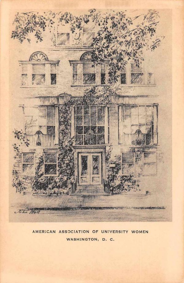Washington DC American Association of University Women Antique Postcard J78991
