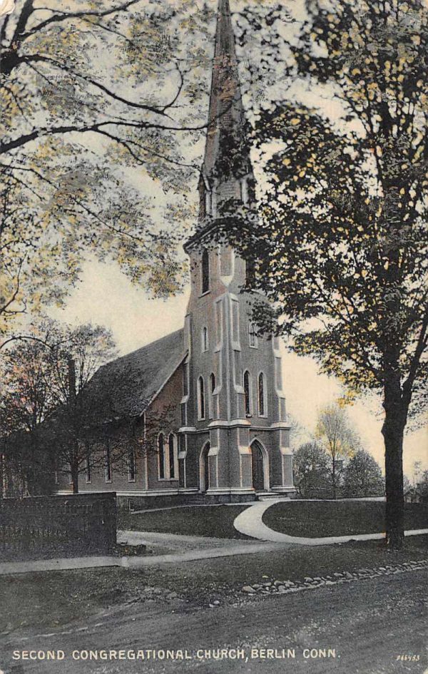Berlin Conneticut Second Congregational Church Exterior Antique Postcard J79013