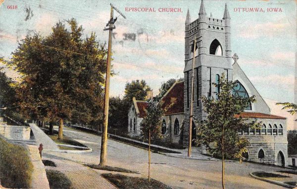 Ottumwa Iowa Episcopal Church Exterior Antique Postcard J79023