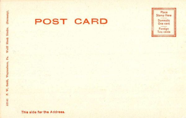 Waynesboro Pennsylvania Post Office Street View Antique Postcard K102315 - Image 2