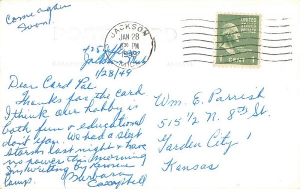 Mason Michigan Presbyterian Church Real Photo Antique Postcard K102426 - Image 2
