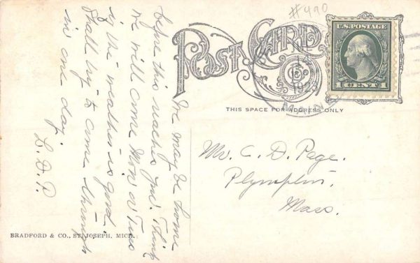 Waldoboro Maine Baptist Church Street View Antique Postcard K102432 - Image 2