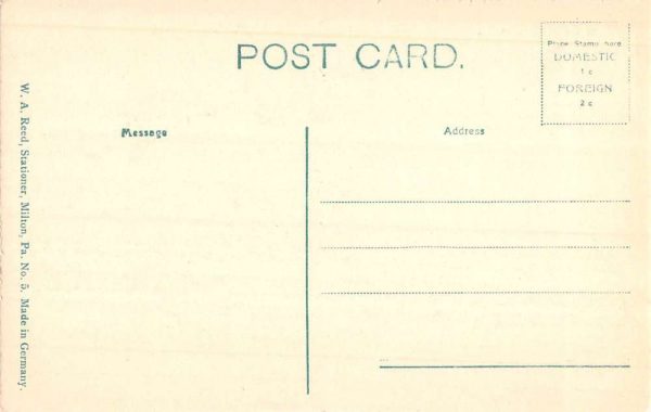 Milton Pennsylvania Post Office Street View Antique Postcard K102441 - Image 2