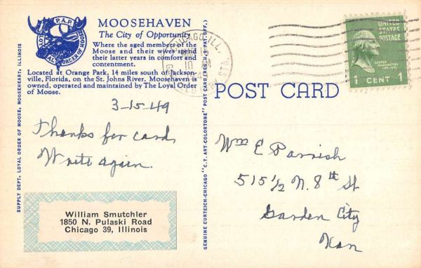 Moosehaven Florida Keystone Bldg Lodge Of PA Antique Postcard K102448 - Image 2