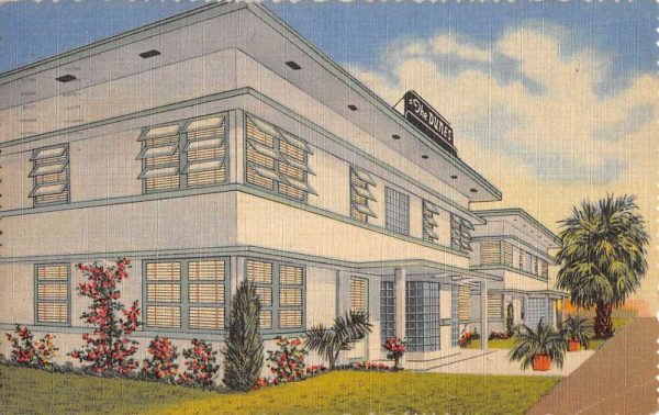 St Petersburg Florida Dunes Apartments Street View Antique Postcard K102460