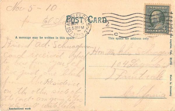 Alhambra California Private Residence Street View Antique Postcard K102504 - Image 2