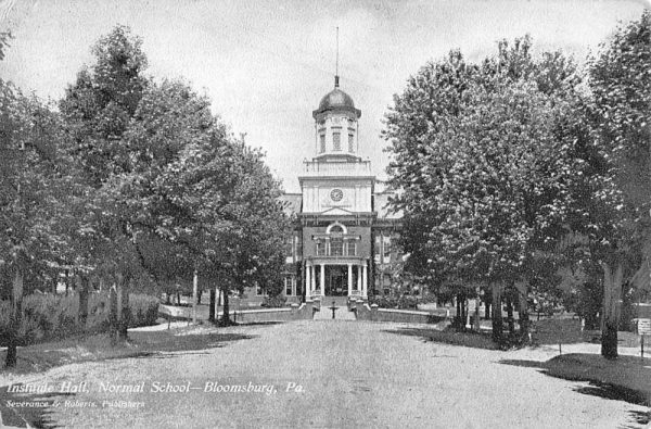 Bloomsburg Pennsylvania Normal School Institute Hall Antique Postcard K102530