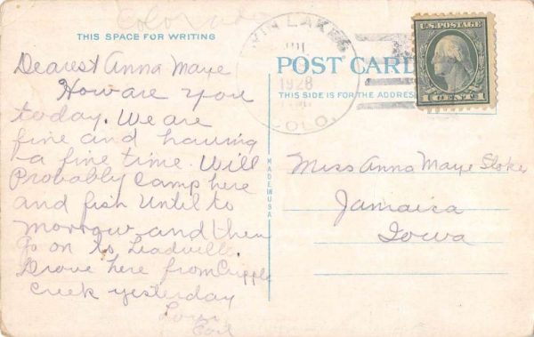 Twin Lakes Colorado Hay Horse Cart Farming Antique Postcard K102569 - Image 2