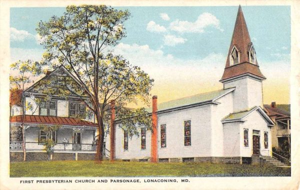 Lonaconing Maryland First Presbyterian Church Parsonage Antique Postcard K102679