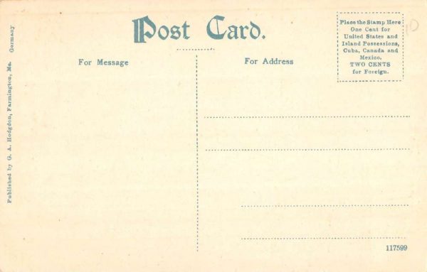 Farmington Maine Congregational Church Street View Antique Postcard K102683 - Image 2