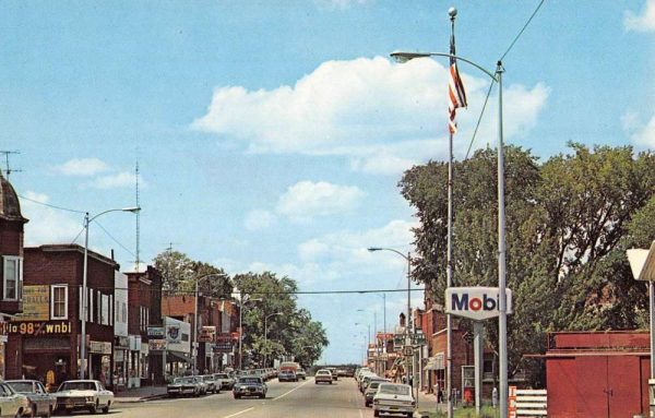 Phillips Wisconsin Street Scene Store Fronts Vintage Postcard K102801