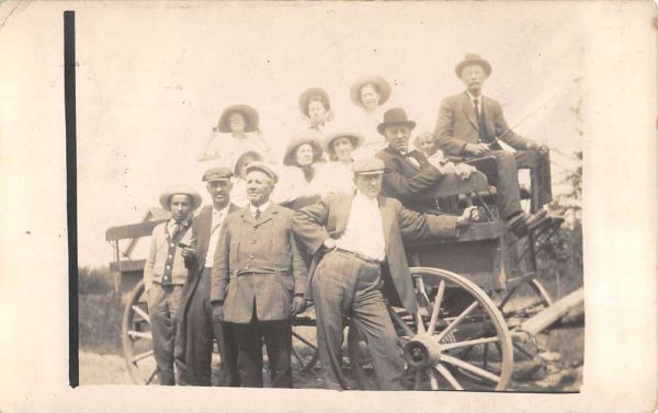 Bellaire Michigan Full Carriage Scene Real Photo Antique Postcard K102866