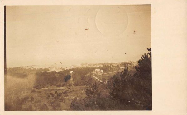 Newport Oregon Birdseye View Of City Real Photo Antique Postcard K102870